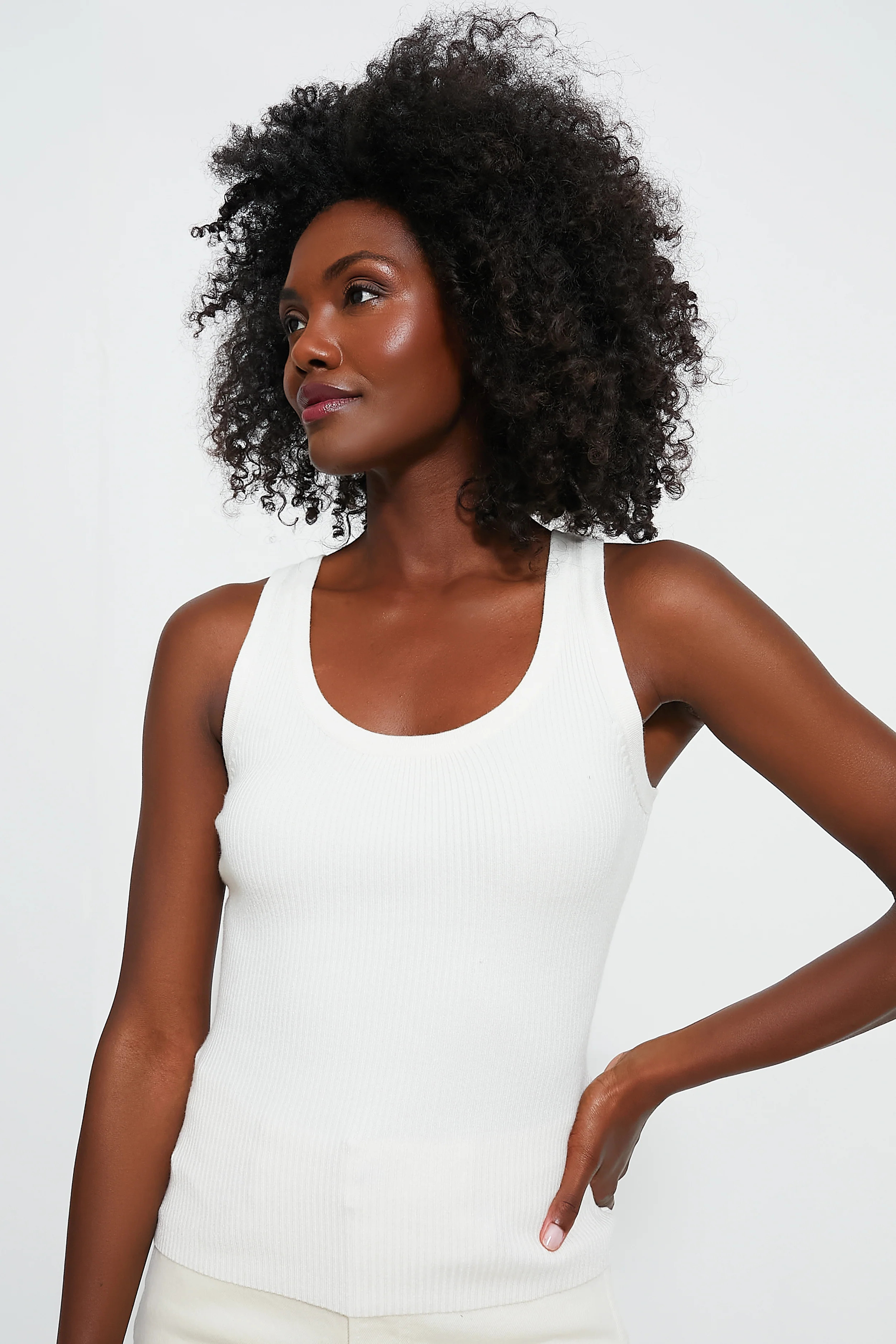 White Shelby Rib Knit Tank | Tuckernuck (US)