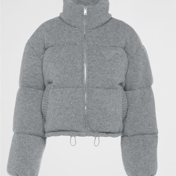 Prada Grey Wool & Cashmere Puffer Jacket NWT | Poshmark