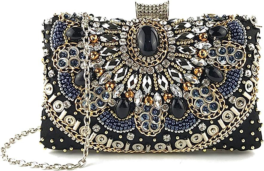 Lanpet Women Clutches Crystal Rhinestone Evening Handbag Chain Strap Shoulder Bag: Handbags: Amaz... | Amazon (US)