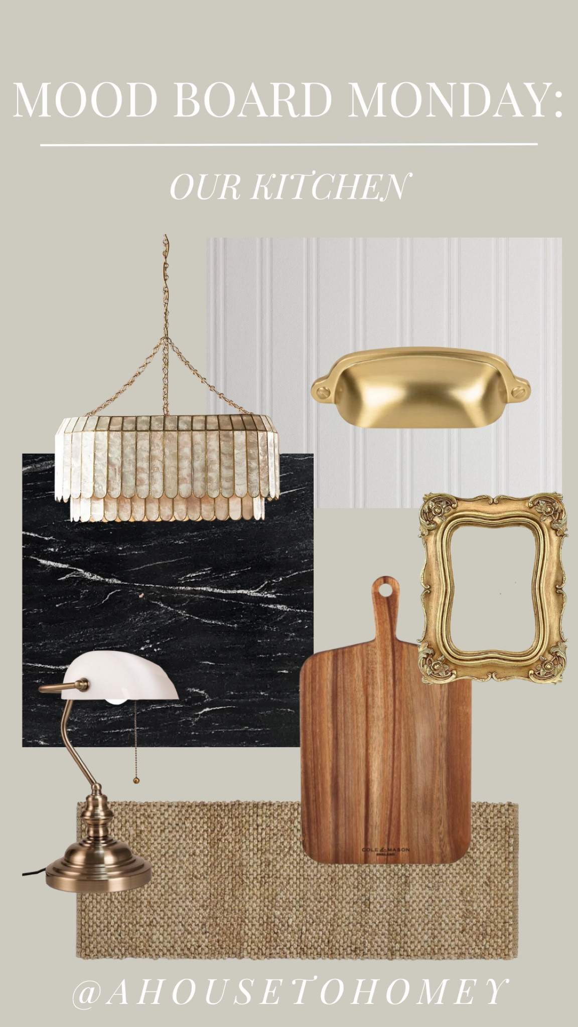 MOODBOARD MONDAY: Our Kitchen

Dreaming up the perfect mix of vintage & modern in this room. Gold tones to highlight the dark countertop & tons of added character.

#LTKhome #LTKSeasonal #LTKsalealert