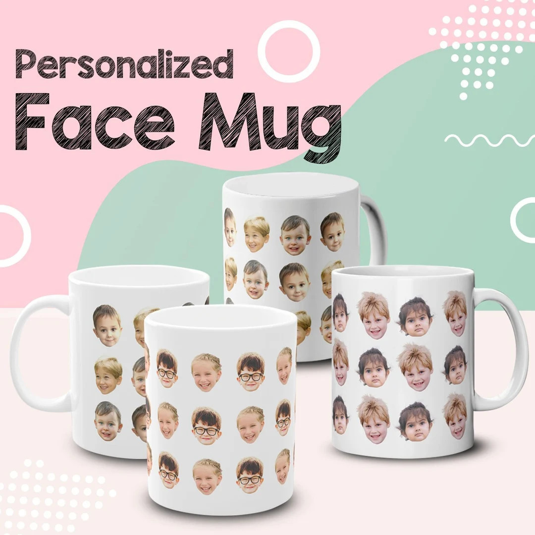 Custom Baby Face Mug, Dad Christmas Gift, Mom Christmas Gift, Grandpa Mug Gift, Dad Birthday Gift... | Etsy (US)