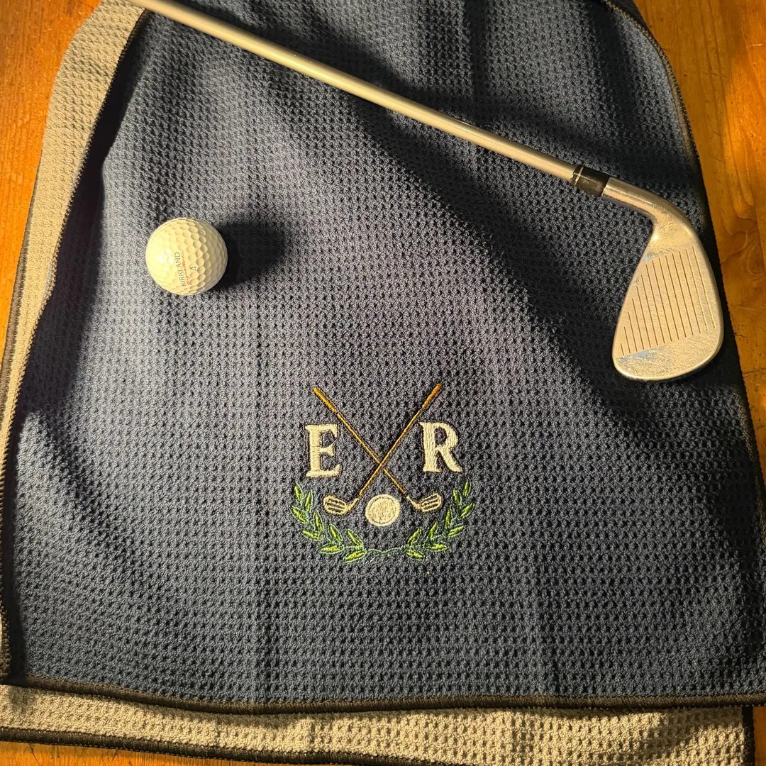 Custom Embroidered Golf Towel, Personalized Monogram Golf Gift - Etsy | Etsy (US)