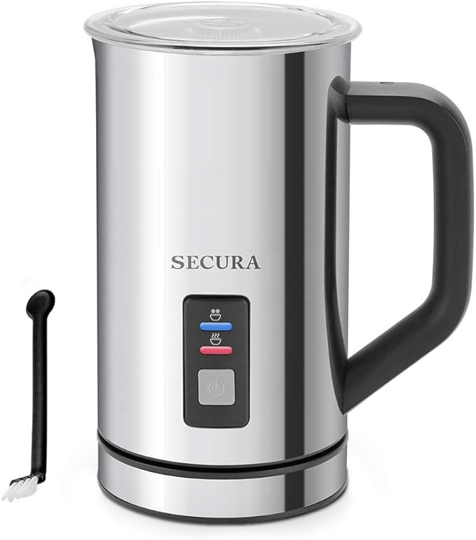 Amazon.com: Secura Milk Frother, Electric Milk Steamer Stainless Steel, 8.4oz/250ml Automatic Hot... | Amazon (US)