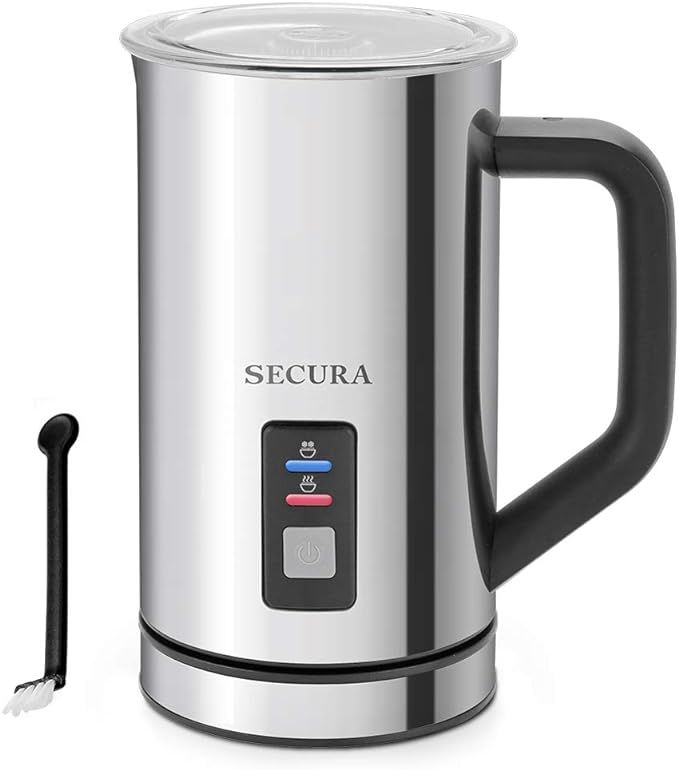 Amazon.com: Secura Milk Frother, Electric Milk Steamer Stainless Steel, 8.4oz/250ml Automatic Hot... | Amazon (US)