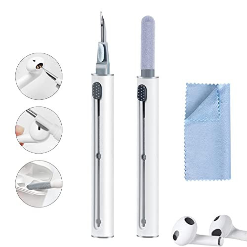 Airpod Cleaner Kit，Earbud Cleaning Kit for Airpods Pro 1 2 3， Multi-Function Cleaning Pen with Soft Brush Flocking Sponge，Suitable for Bluetooth Headset, Charging Box, Mobile Phone, Earbud (1Pcs) | Amazon (US)