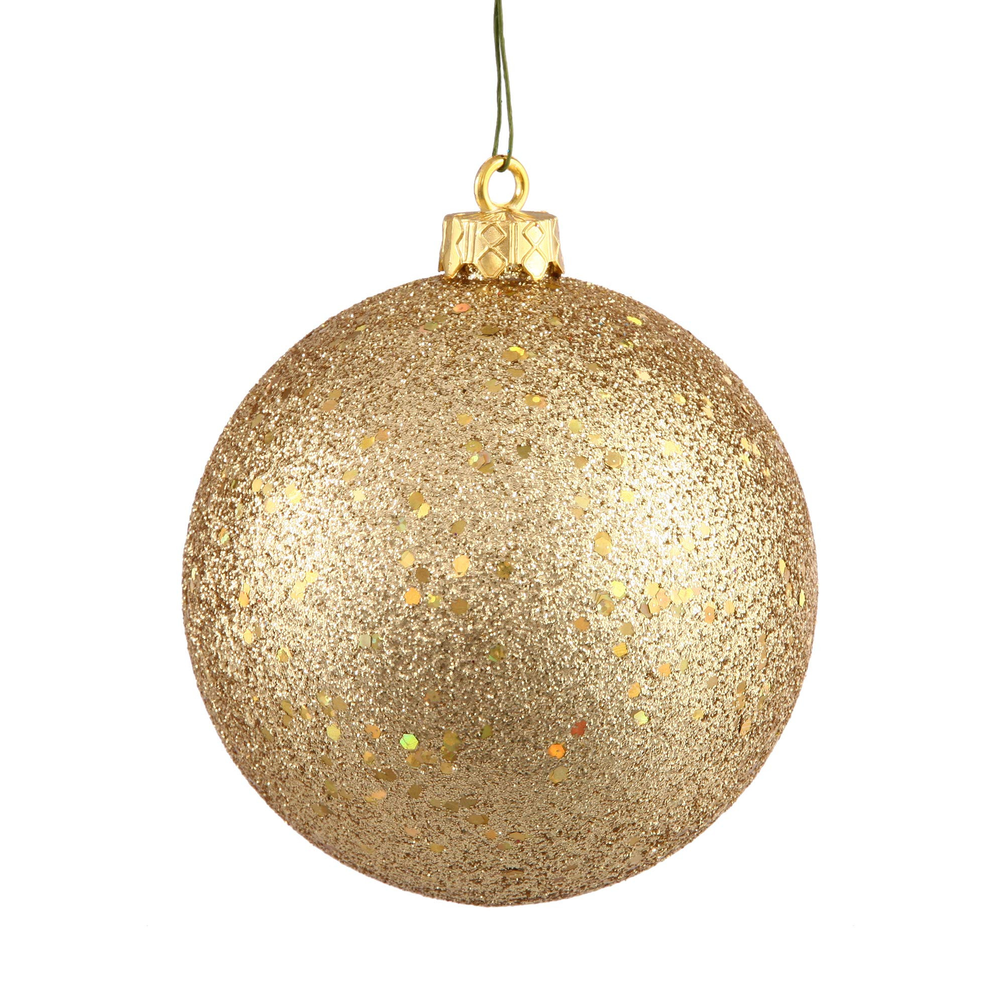 Vickerman 10" Gold Sequin Ball Ornament | Amazon (US)