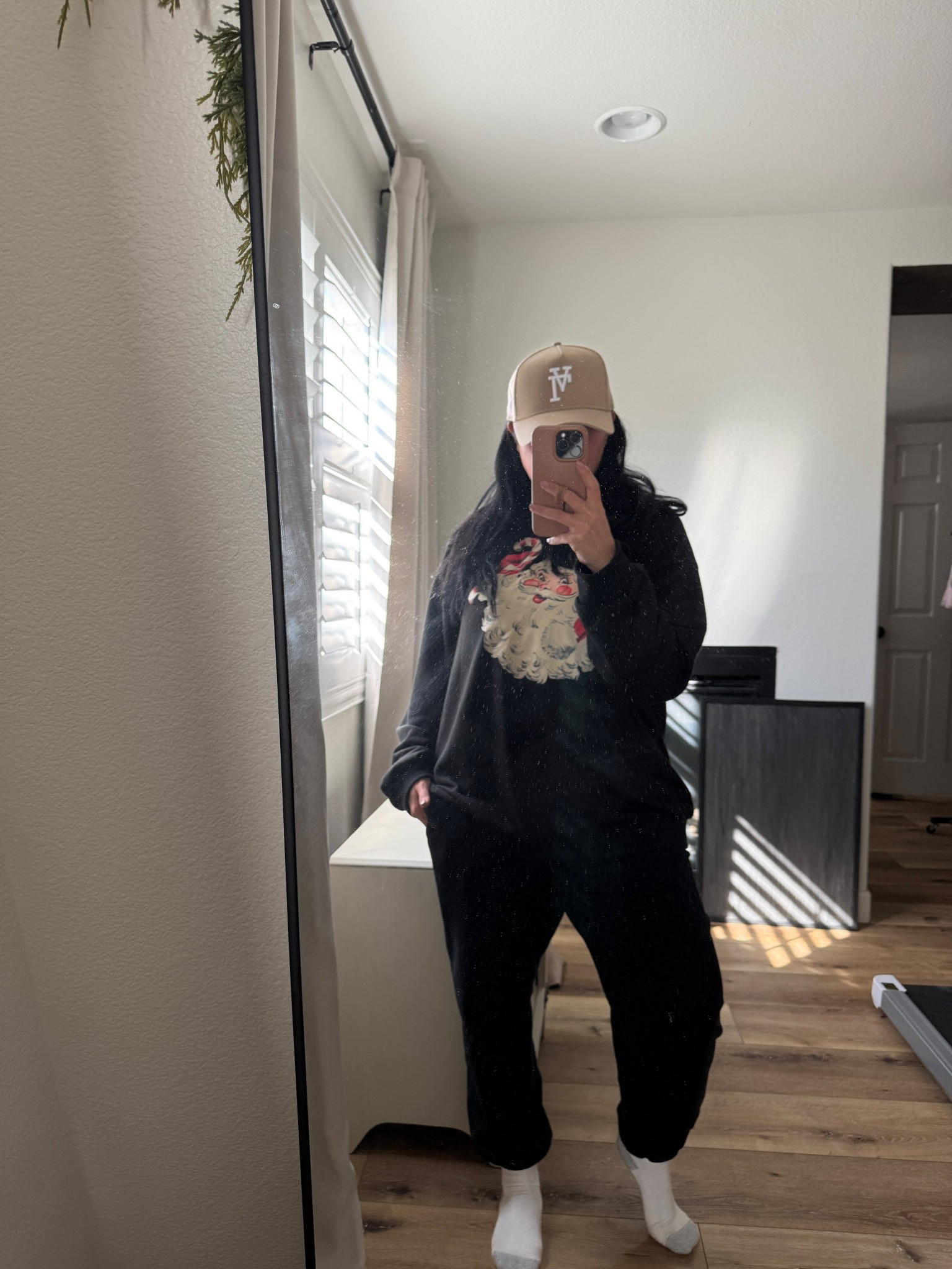 Santa sweater //: wearing  a large I also have it in grey 

+ I’m wearing the bottoms from the set I linked. I love it. 

#LTKootd #LTKmomlife #LTKHoliday