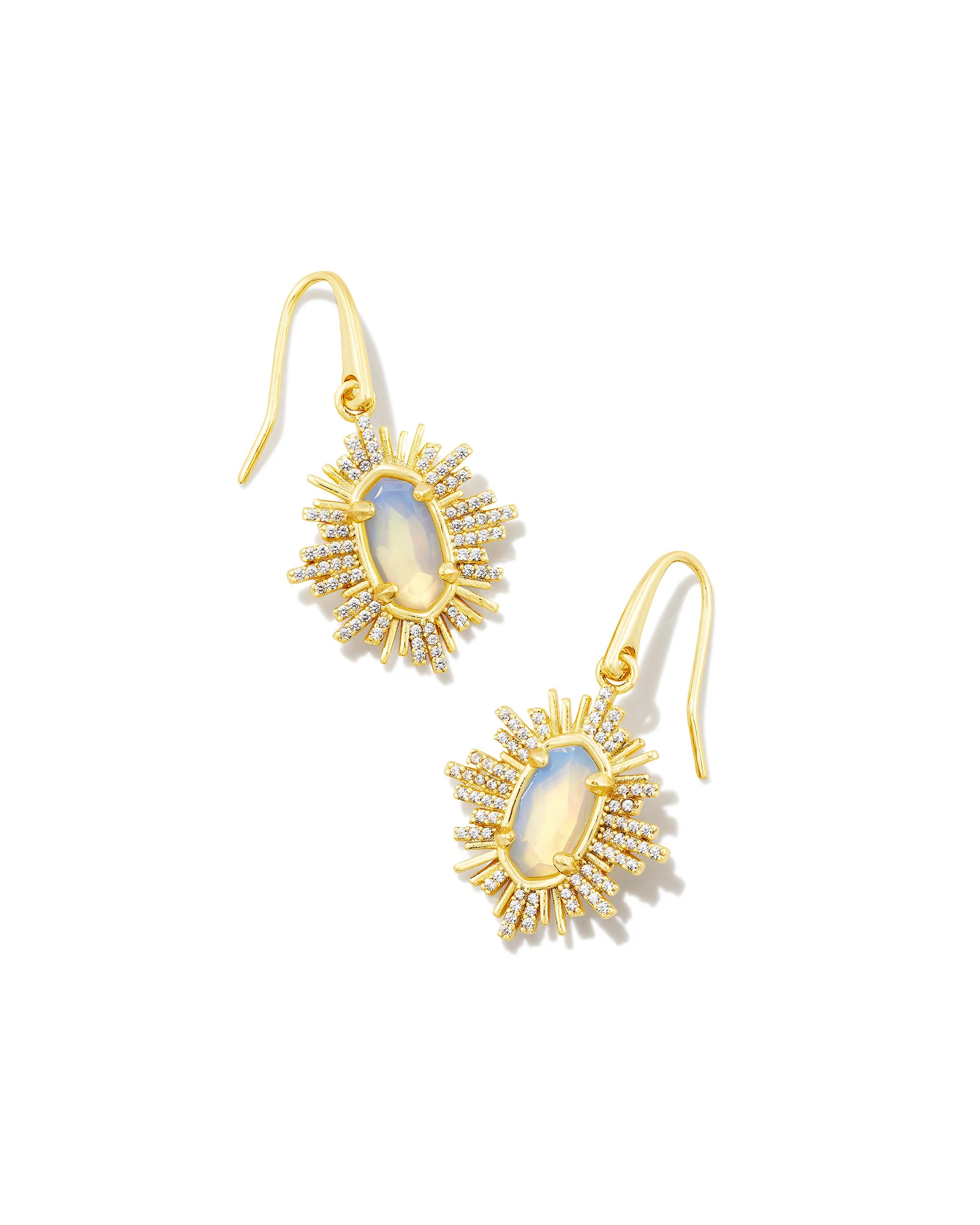 Grayson Gold Sunburst Drop Earrings in Iridescent Opalite Illusion | Kendra Scott | Kendra Scott