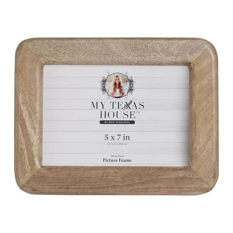 My Texas House 5" x 7" Natural Mango Wood Tabletop Picture Frame | Walmart (US)