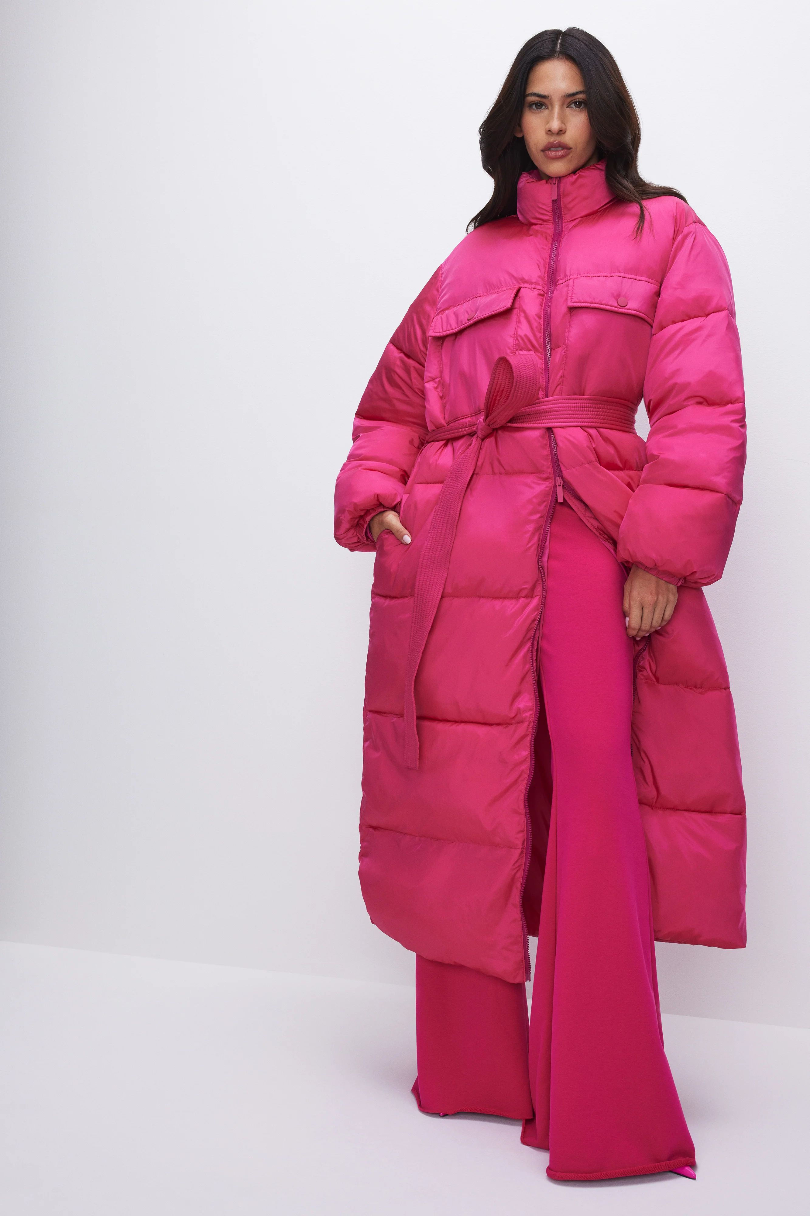 BELTED PUFFER COAT | Good American