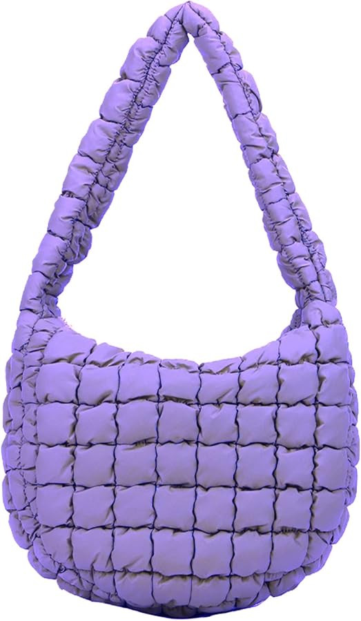 Quilted Tote Bag, Puffer Bag For Women Lightweight Padding Shoulder Bag Puffy Purse Hobo Bag Hand... | Amazon (US)