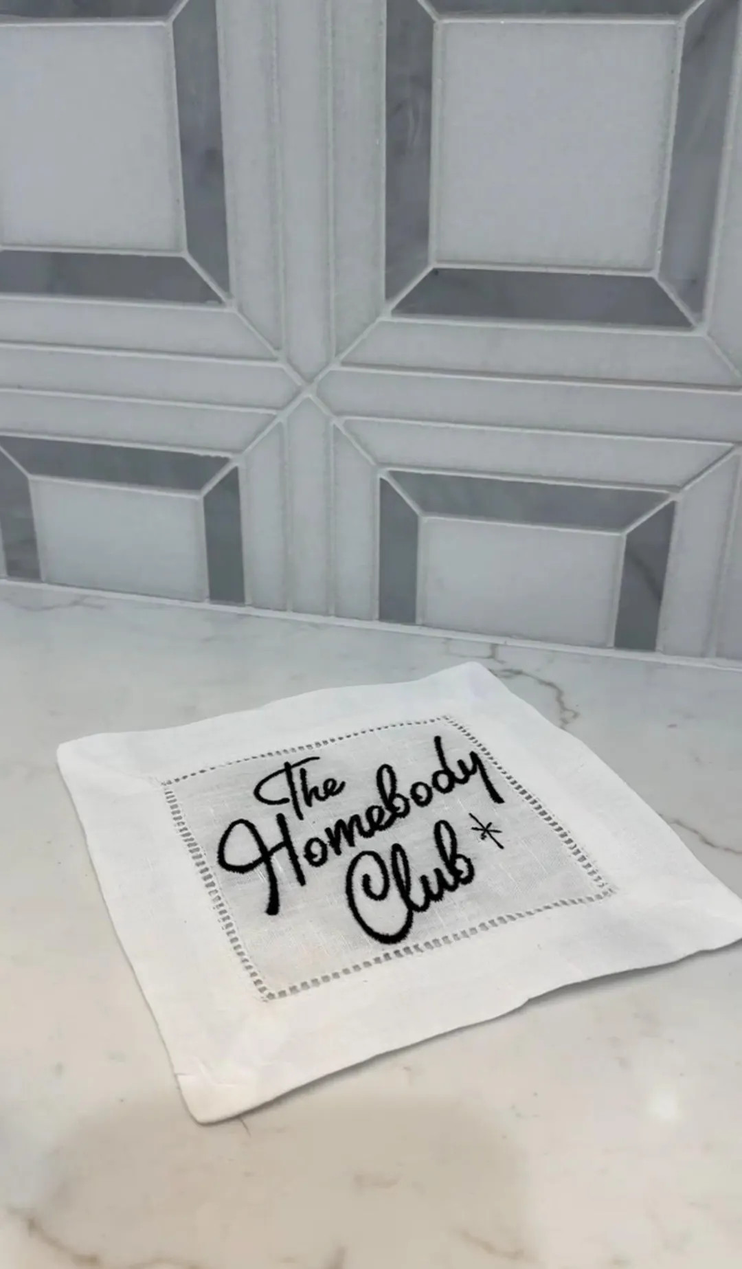 Homebody Club Embroidered Linen Napkin – Cozy Home Coffee Table Decor - Etsy | Etsy (US)