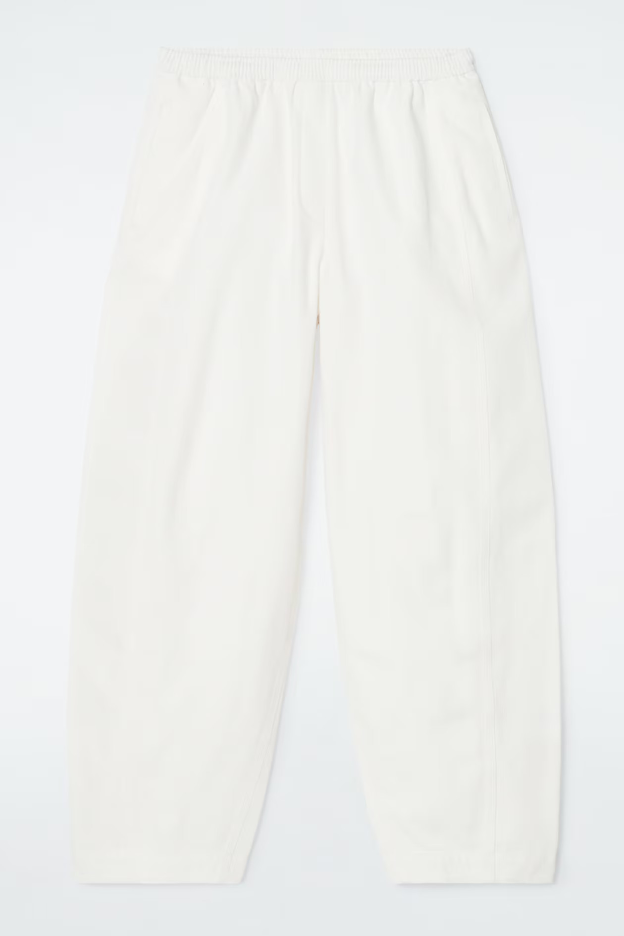 BARREL-LEG COTTON TROUSERS - WHITE | COS | COS UK