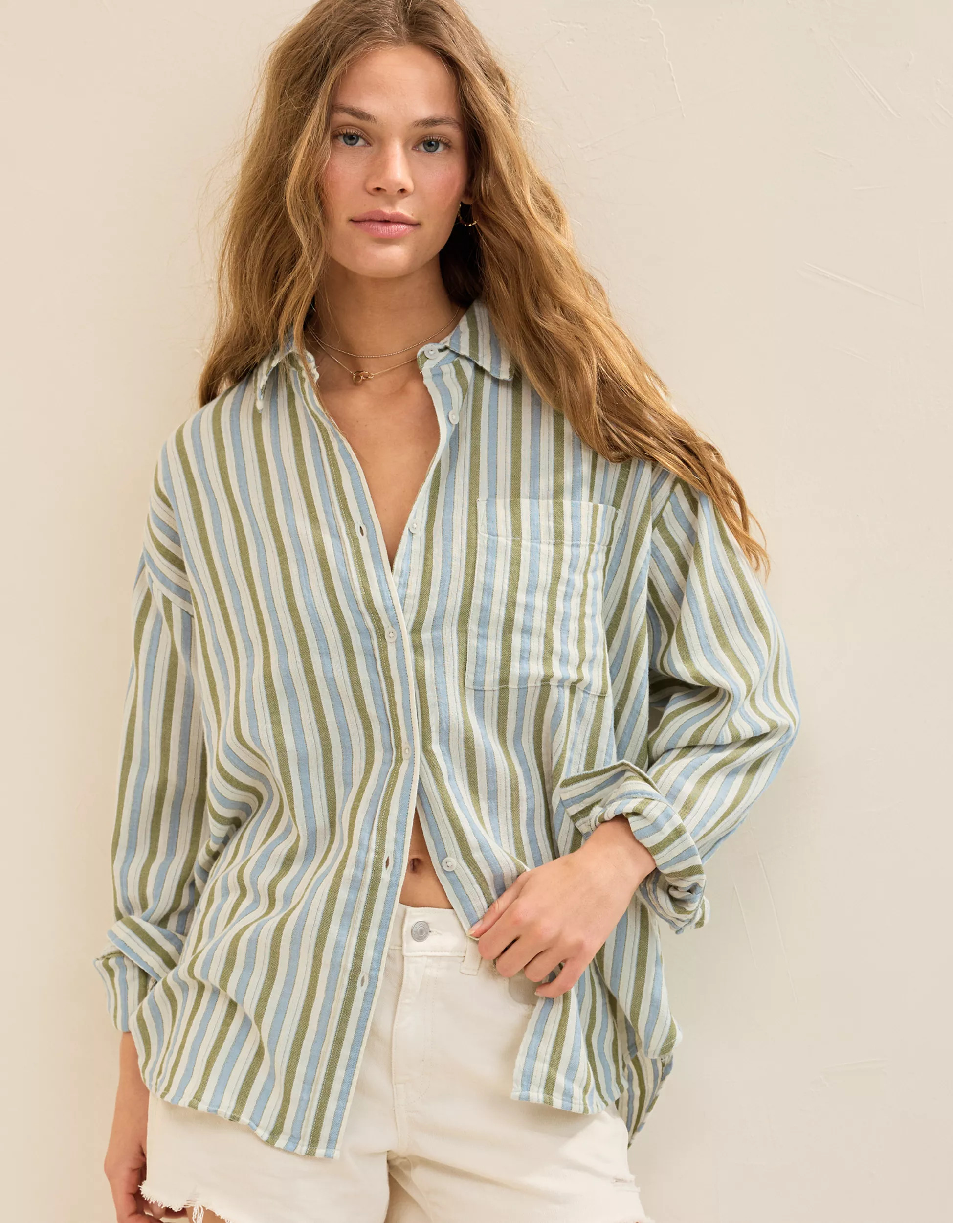 Aerie Day-Off Cover Up Shirt | Aerie