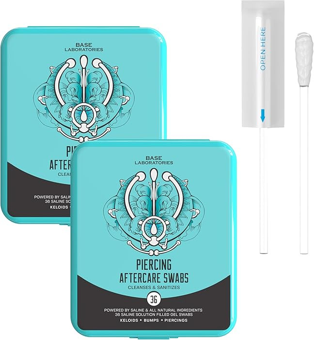 BASE LABORATORIES Keloid Bump Removal Gel Swabs | Piercing Aftercare Gel Swabs for Piercing Bump ... | Amazon (US)
