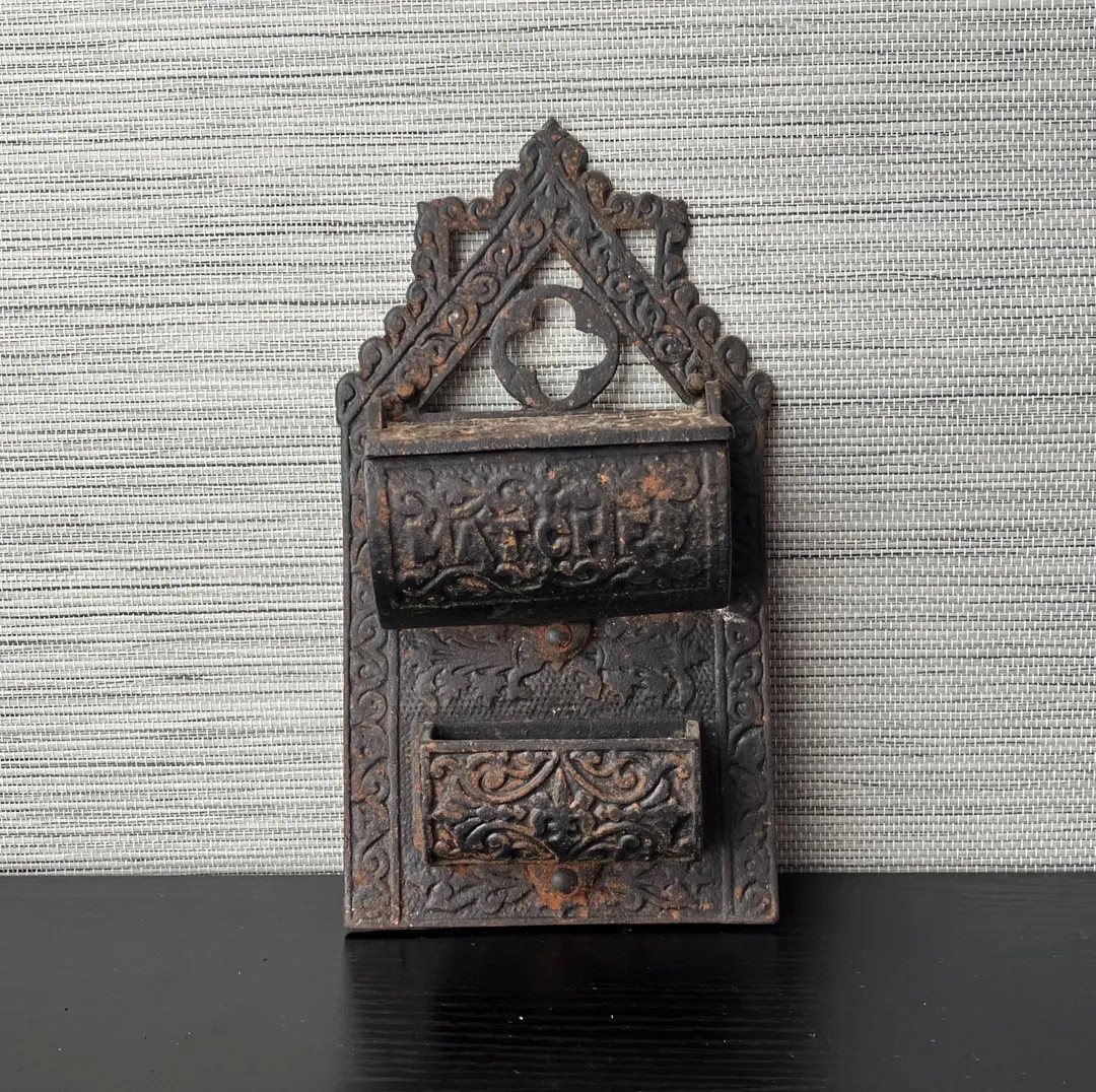 Antique Cast Iron Wall Mounted Matchstick Holder, No. LB42 - Etsy | Etsy (US)