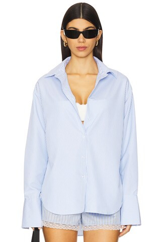 ALL THE WAYS Misha Button Up Top in Blue from Revolve.com | Revolve Clothing (Global)