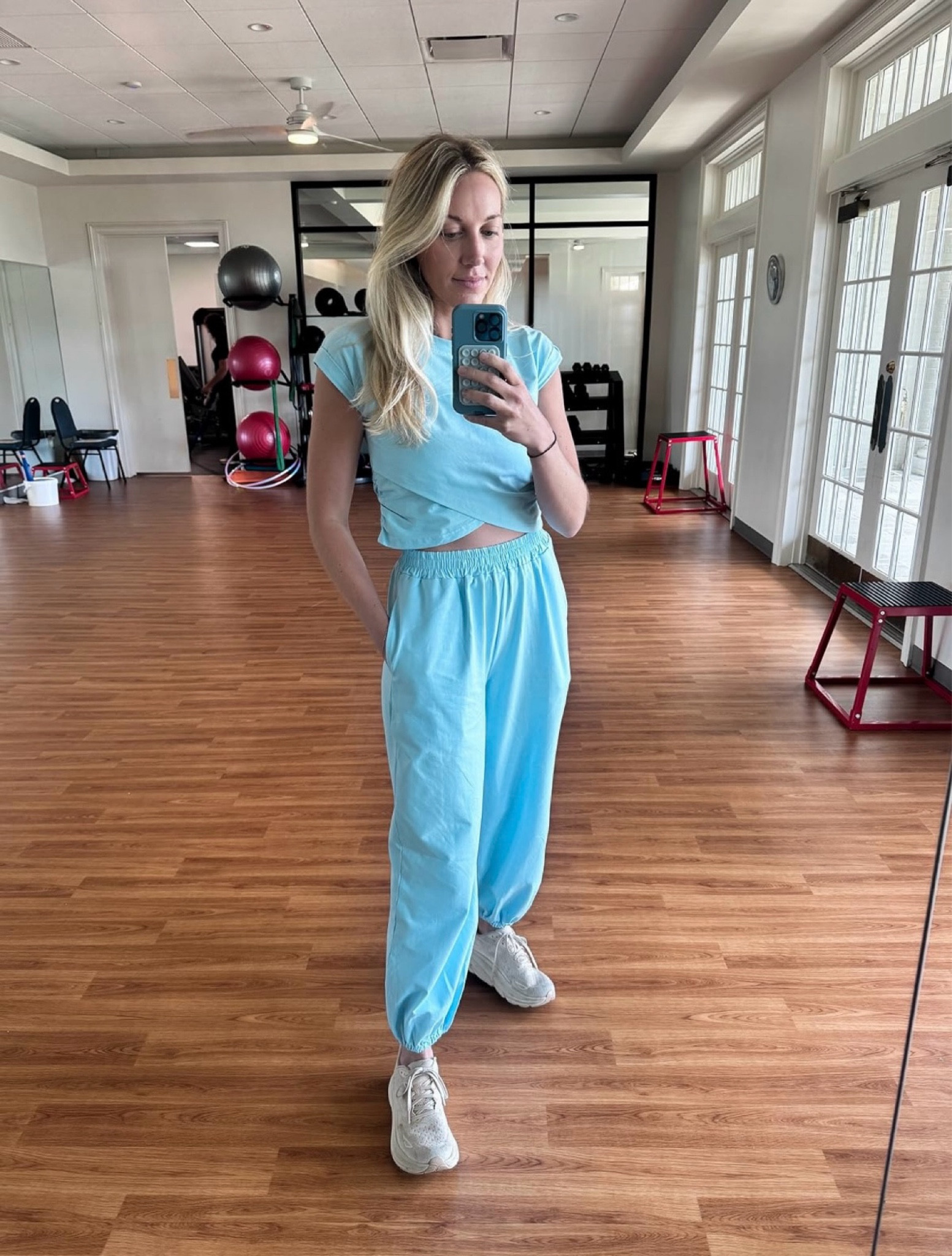 Unleash your strength in stunning blue hues. Elevate your workout with Amazon Athletic's perfect blend of style and performance! I’m obsessed with this set! I’m wearing a size small here but it shrinks in wash so I would recommend sizing up. 

#LTKFindsUnder50 #LTKFitness #LTKStyleTip