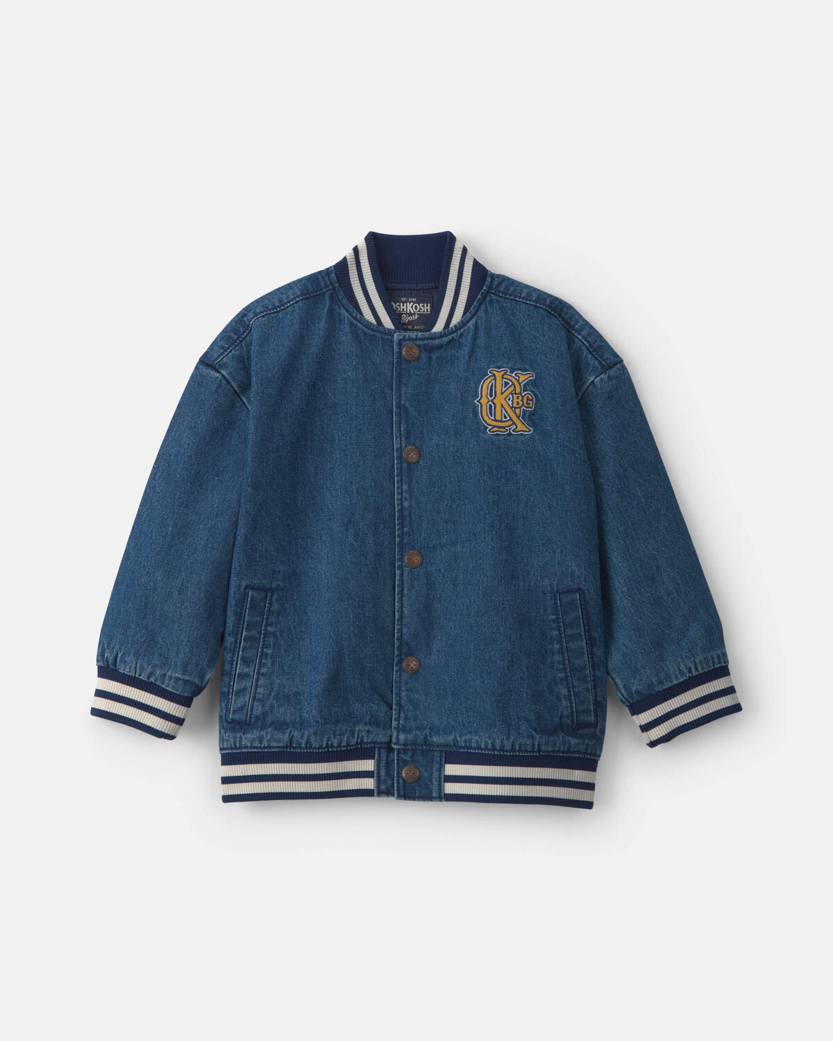Boys Varsity Denim Jacket - Medium Wash | Carter's Inc