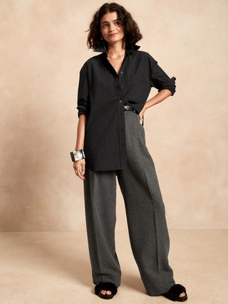 Petite Oversized Poplin Shirt | Banana Republic (US)