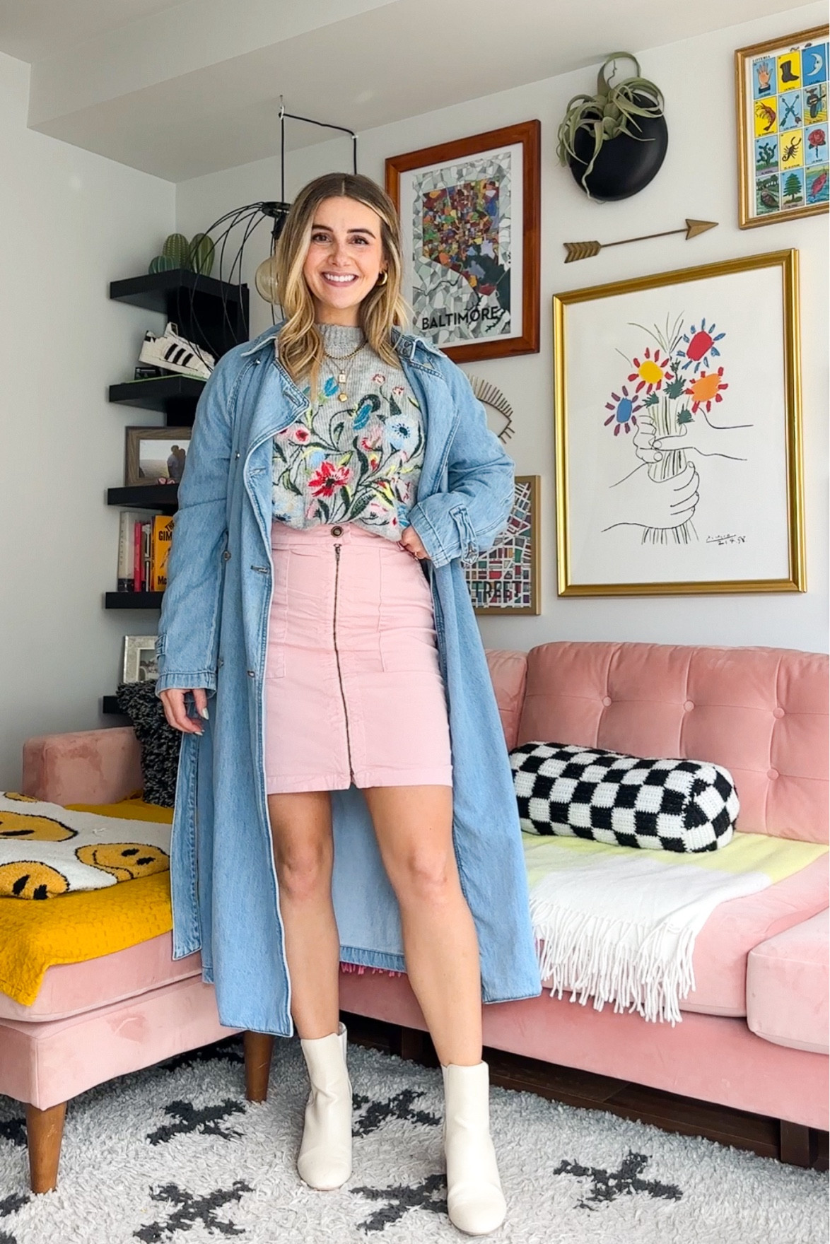 1 denim trench, 8 ways
Wearing a small in the trench