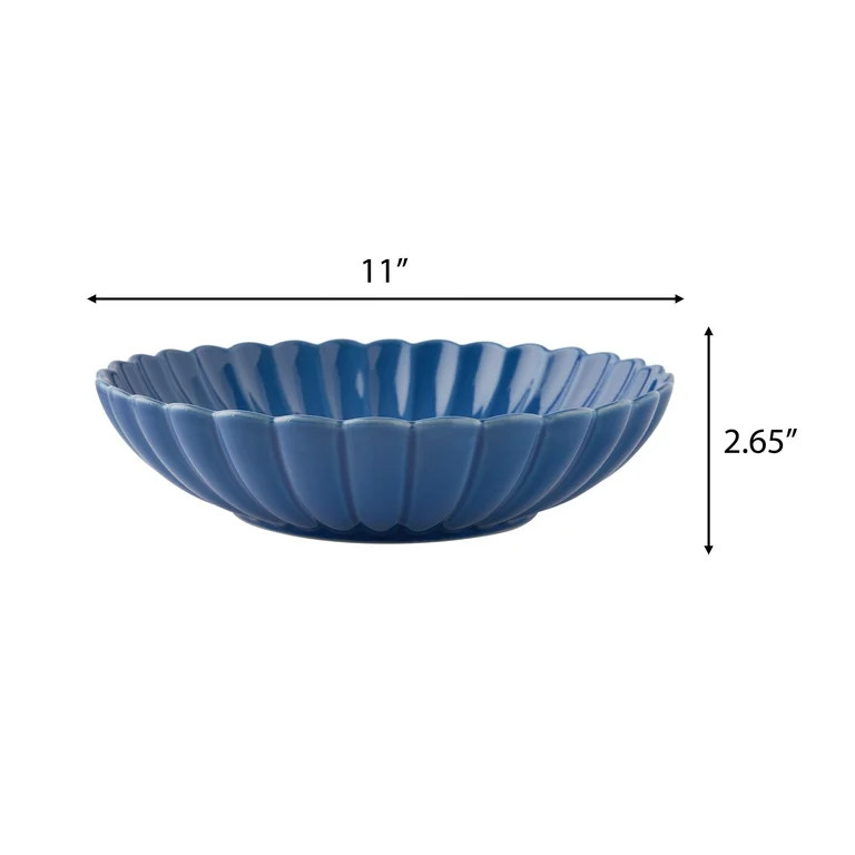 The Pioneer Woman Colette Stoneware 11-inch Serving Bowl, Blue | Walmart (US)