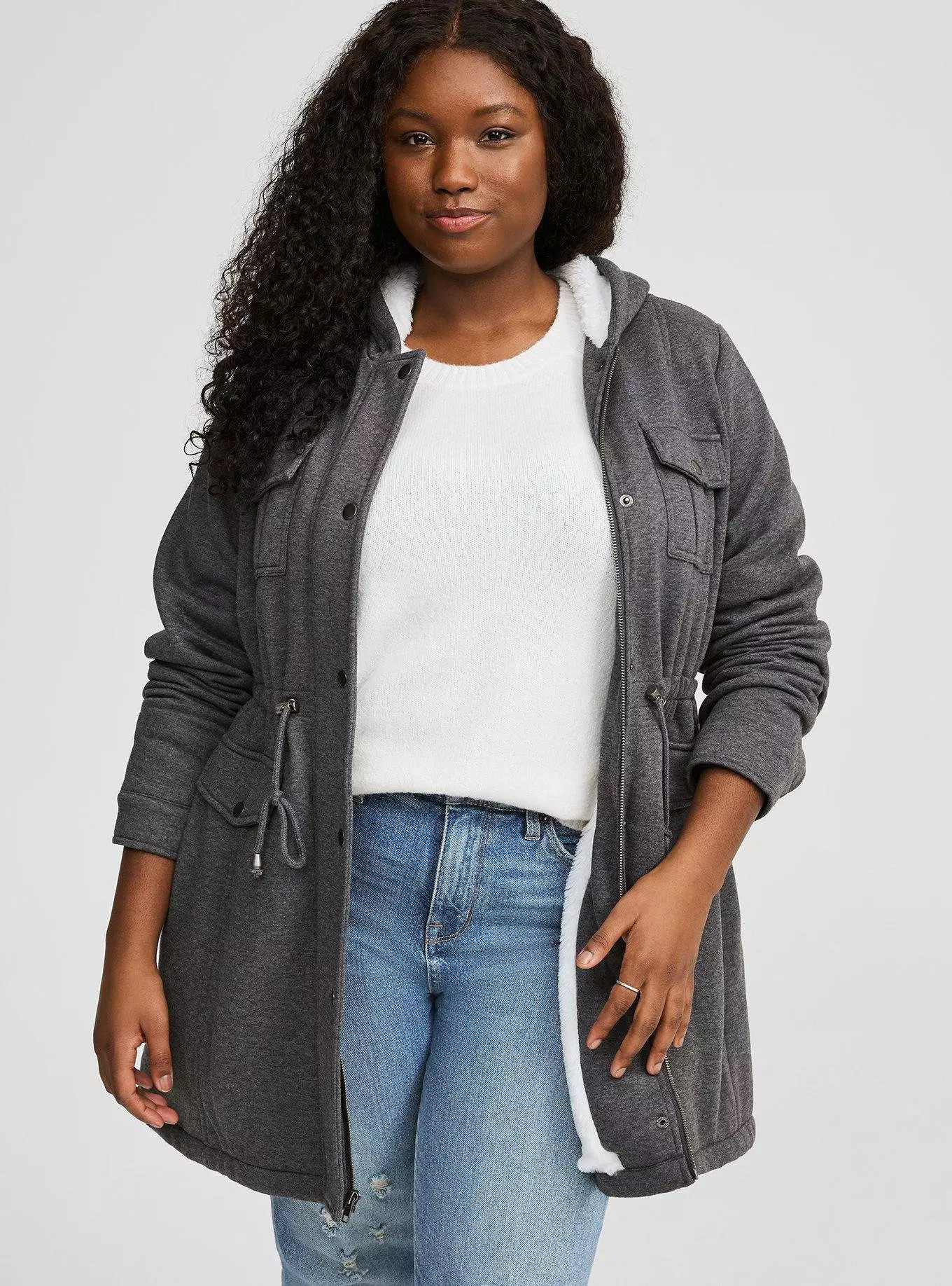 Fleece Sherpa Lined Anorak | Torrid (US & Canada)