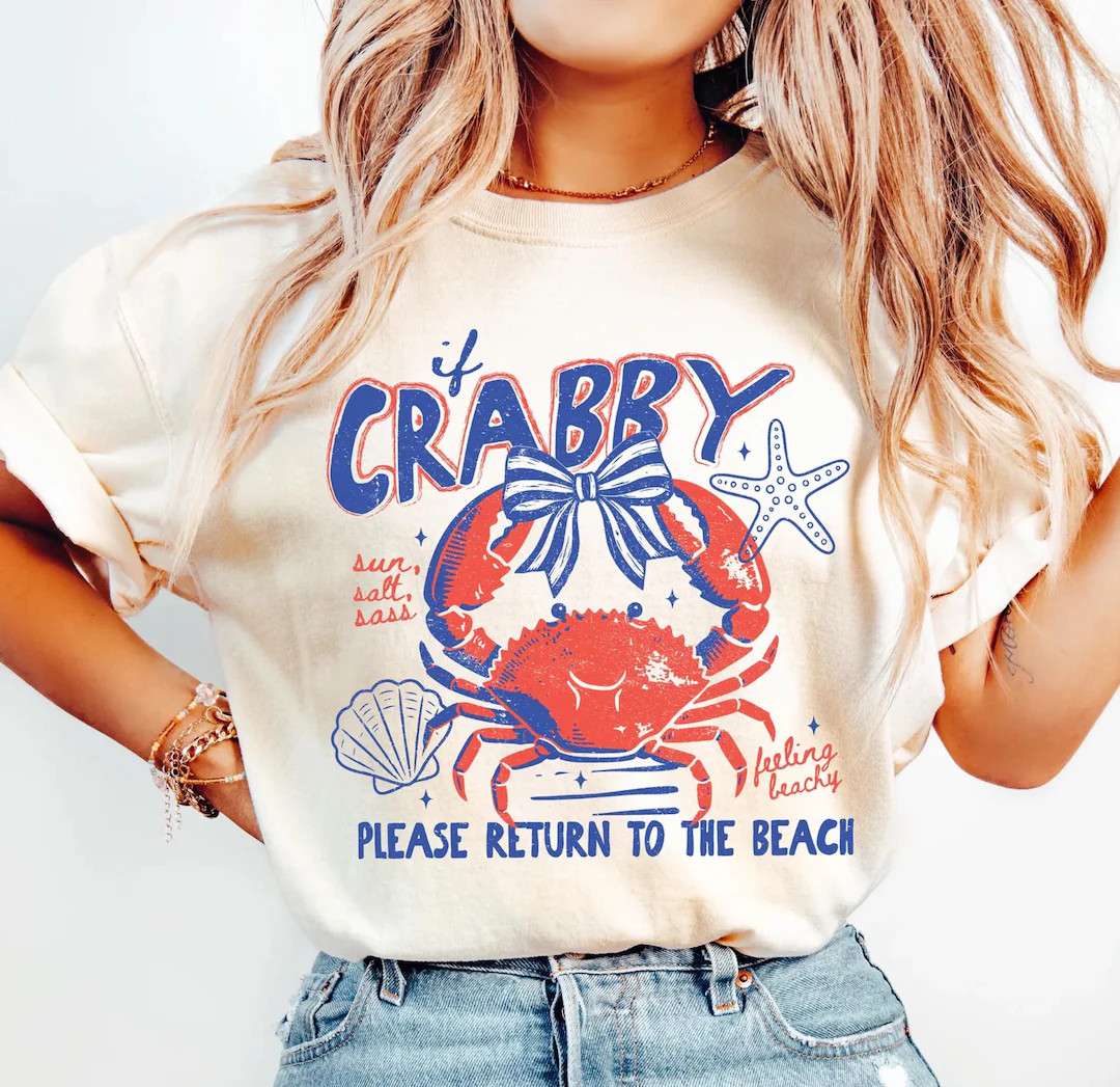 If Crabby Return to Beach Comfort Colors ® Shirt, Beach Life T-shirt, Summer Unisex Apparel - Et... | Etsy (US)