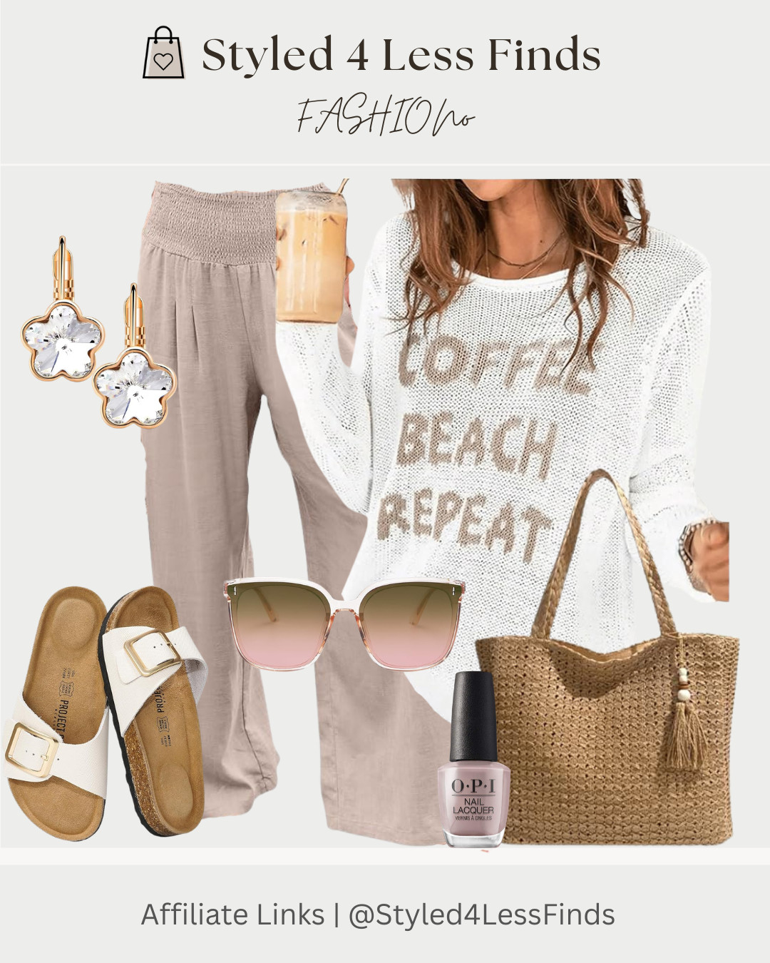 Soft neutrals + easy layers = the perfect laid-back chic look 🤍☕️
This outfit is all about comfort without sacrificing style—flowy pants, a lightweight knit, and simple accessories you can mix + match all season long.
Style tip: Stick to a neutral color palette and play with textures (like knit, linen, and woven bags) to make your outfit look elevated without trying too hard.
 

 #LTKcanada #LTKsummer #LTKover50style