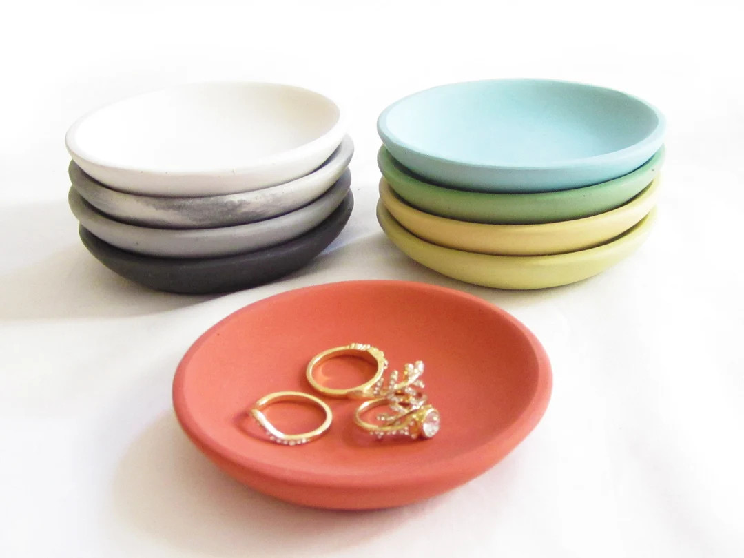 Concrete Trinket Dish, Jewelry Dish, Ring Dish, Ring Bowl, Wedding Ring Dish, Jewelry Storage, Ca... | Etsy (US)