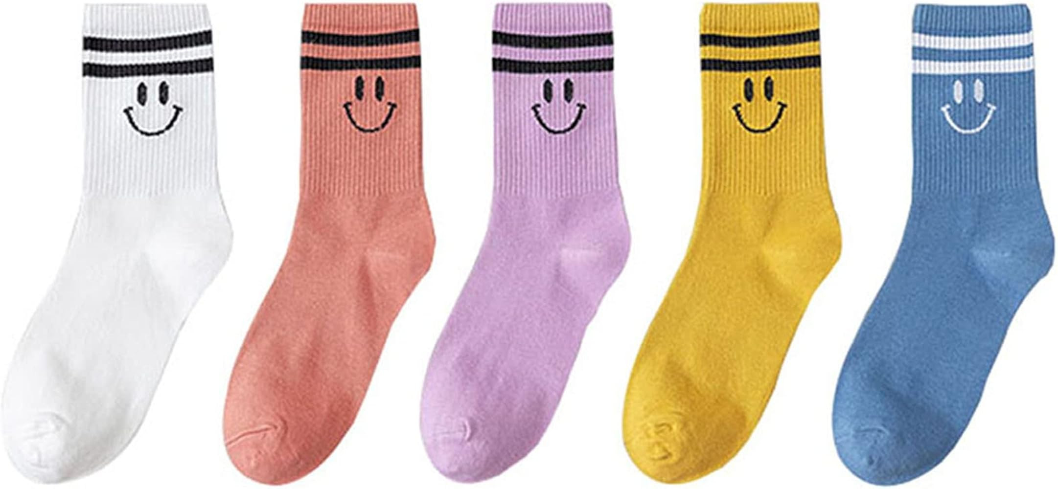 Smiley Face Socks, Lovely Smile Face Socks, Cute Socks for Women, Personalized Face Socks, Happy ... | Amazon (US)