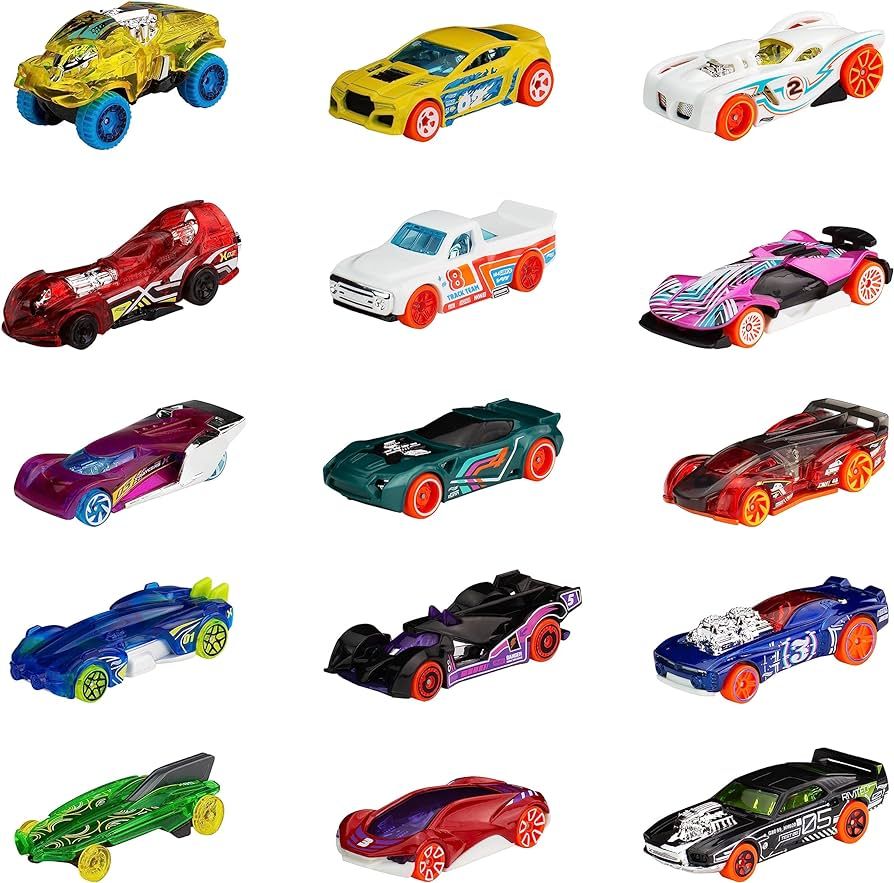Hot Wheels Track Bundle of 15 Toy Cars, 3 Track-Themed Packs of 5 1:64 Scale Vehicles, Cool Toy f... | Amazon (US)