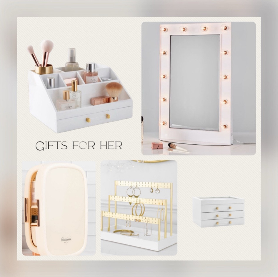 Gifts for her | skincare refrigerator | earring holder | lighted mirror | jewelry box | pottery barn teen | makeup lover gifts 

#LTKHome #LTKHoliday #LTKBeauty #LTKSeasonal #LTKGiftGuide #LTKHoliday
