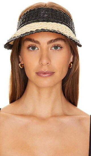Maloma Visor in Natural & Black | Revolve Clothing (Global)