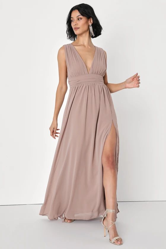 Heavenly Hues Taupe Maxi Dress | Lulus (US)