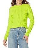 Amazon Essentials Women's Stitch Cable Sweater, Lime Green, XX-Large | Amazon (US)