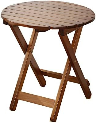 B&Z KD-41N Small Wood Round Folding Side Table, Plant Stand, Nightstand Adirondack Portable 19'' ... | Amazon (US)