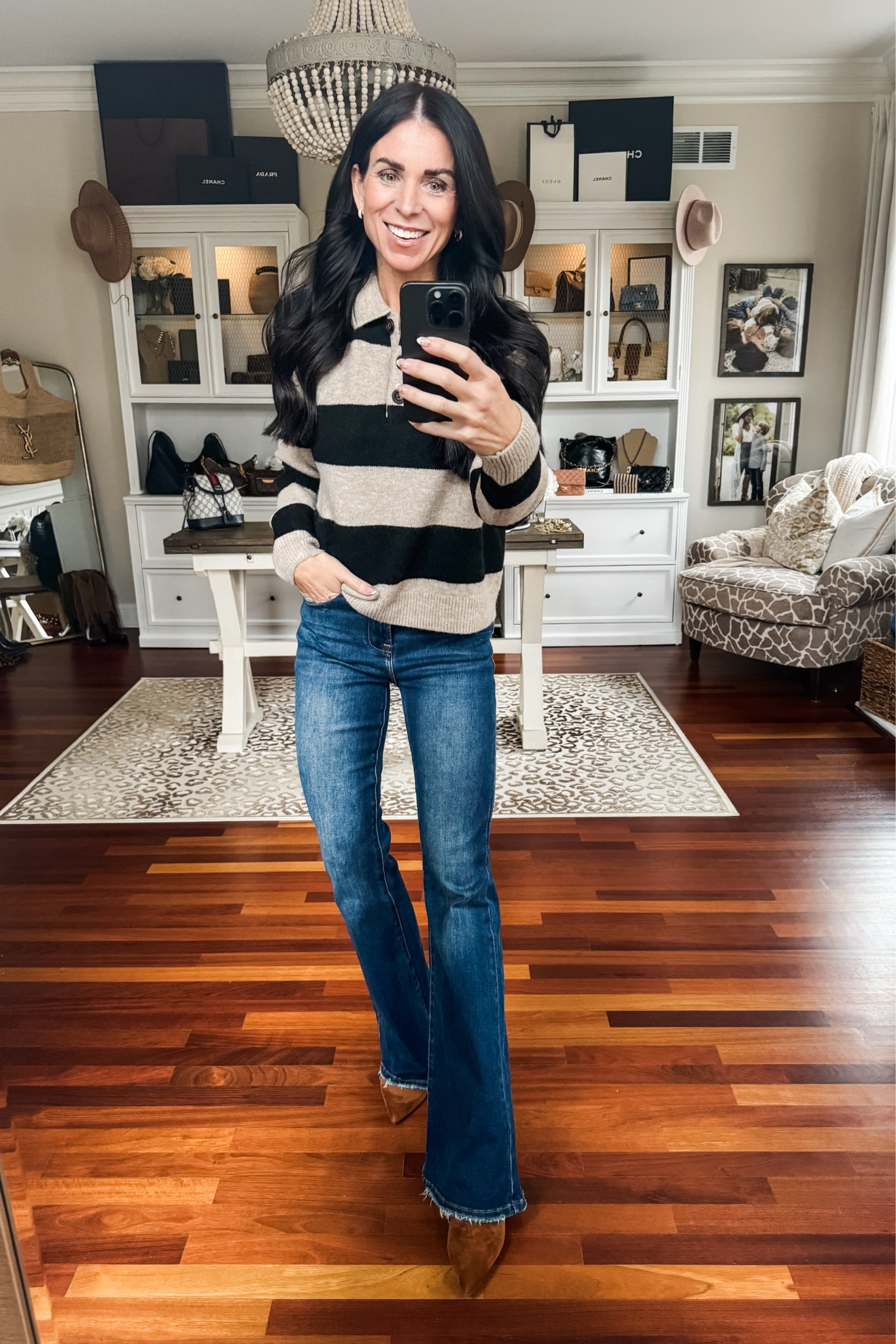 Small sweater 
25 denim 

#LTKSeasonal #LTKFindsUnder50 #LTKStyleTip