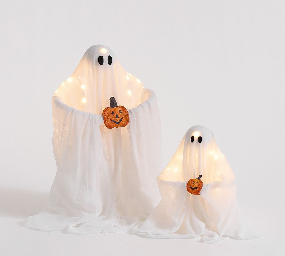 Lit Pumpkin Ghosts - Set of 2 | Pottery Barn (US)