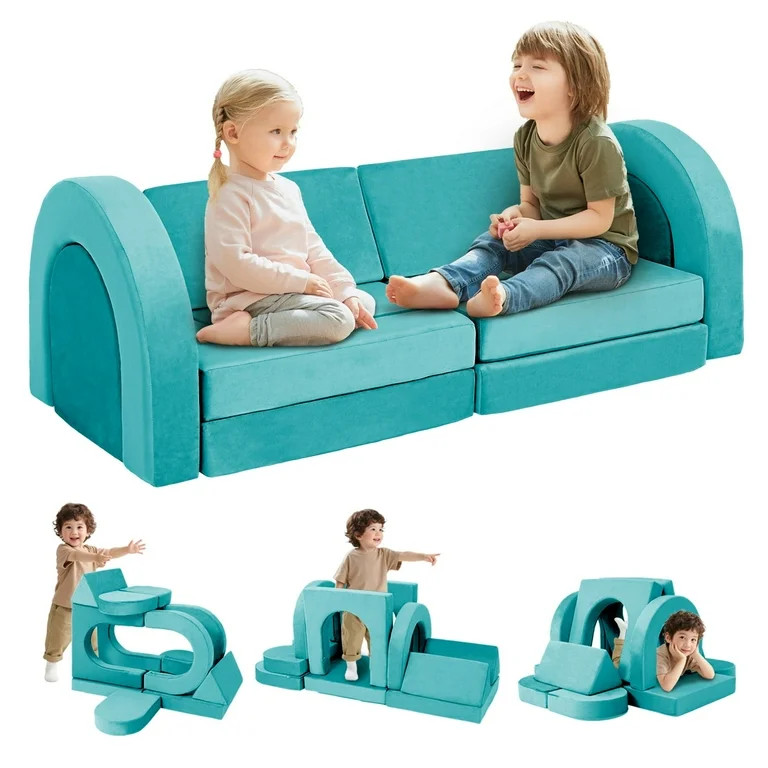 FKS LIFE Kids Modular Play Couch Toddler Couch Child Sectional Sofa for Playroom Bedroom for Boys... | Walmart (US)