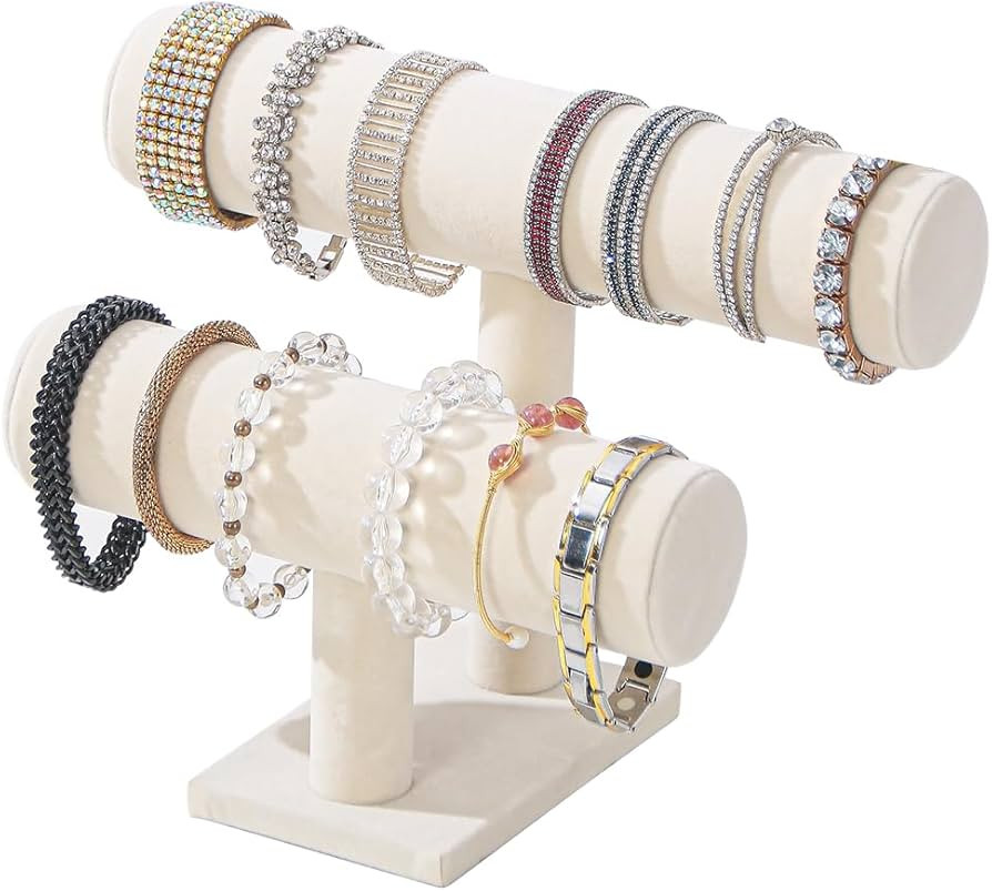 Coward 2 Tier Bracelet Holder Jewelry Display Stand, Necklace Bangle Bracelet Watch Organizer Sto... | Amazon (US)