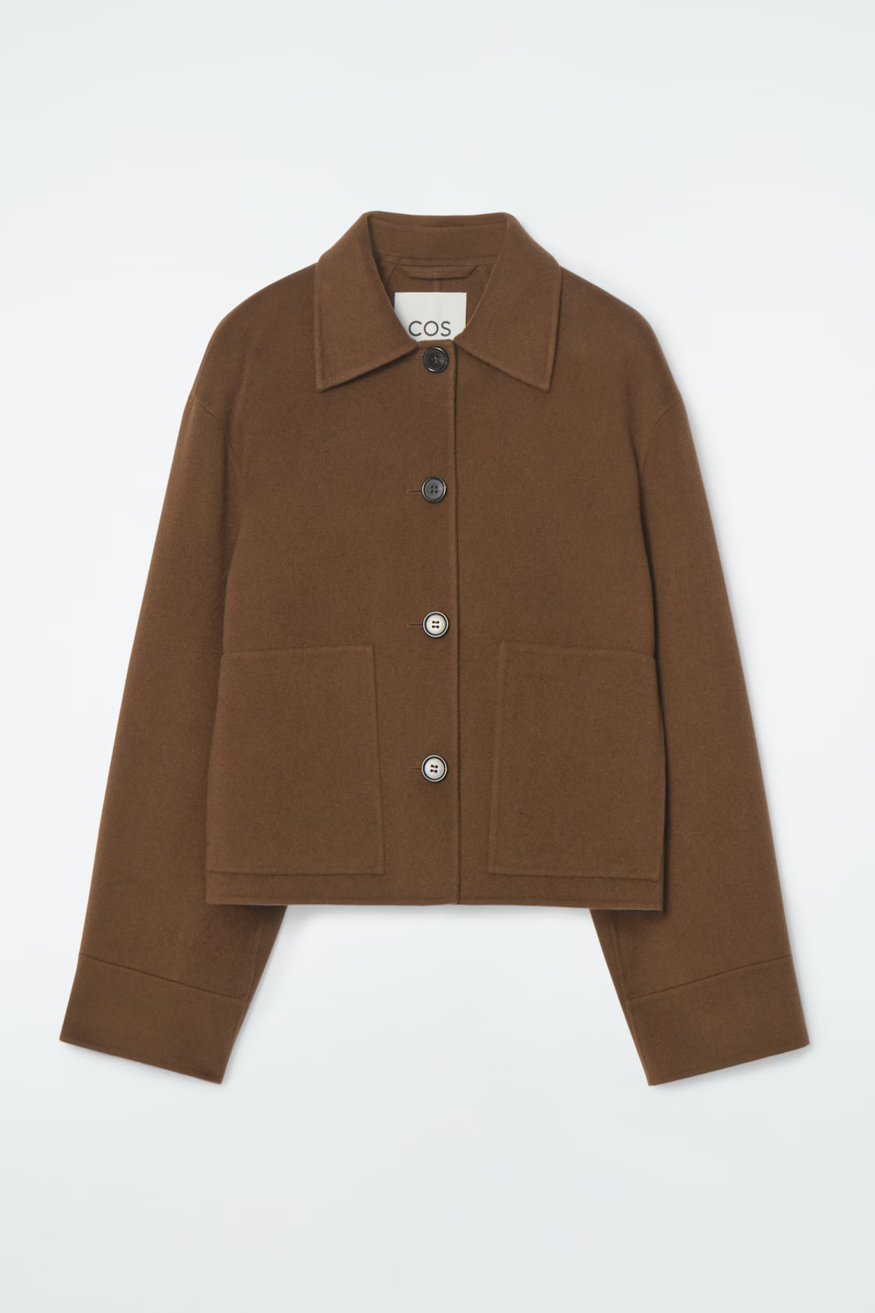 BOXY DOUBLE-FACED WOOL SHORT JACKET | H&M (UK, MY, IN, SG, PH, TW, HK)