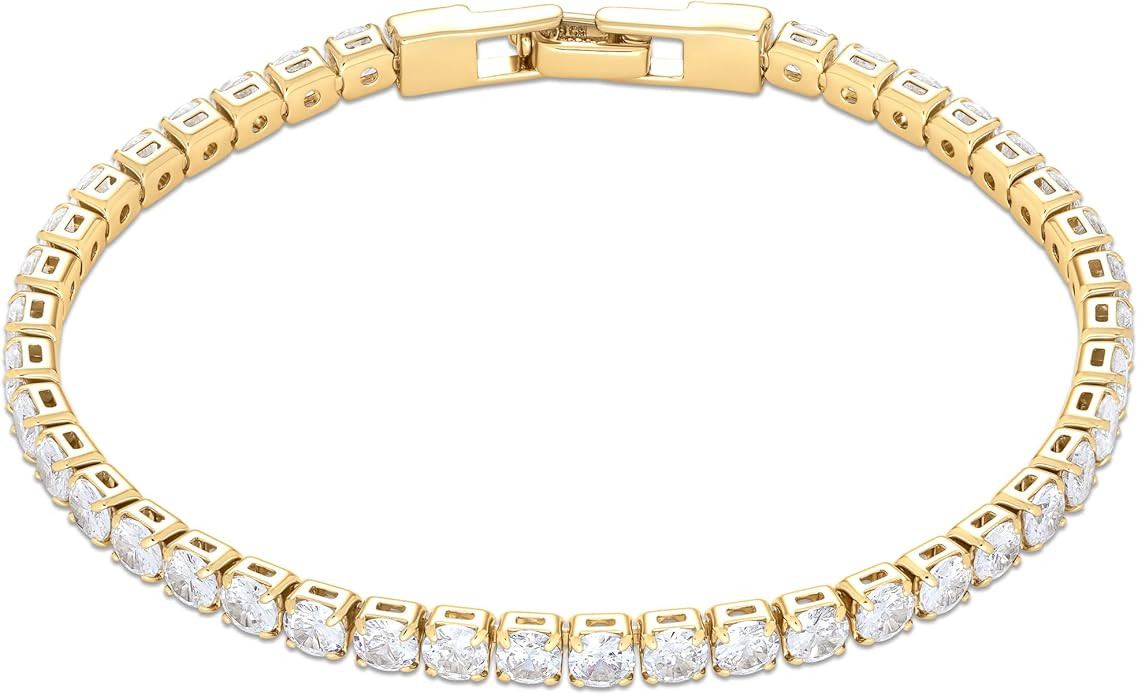 Amazon Essentials Cubic Zirconia Tennis Bracelet for Women, 7.5 | Amazon (US)