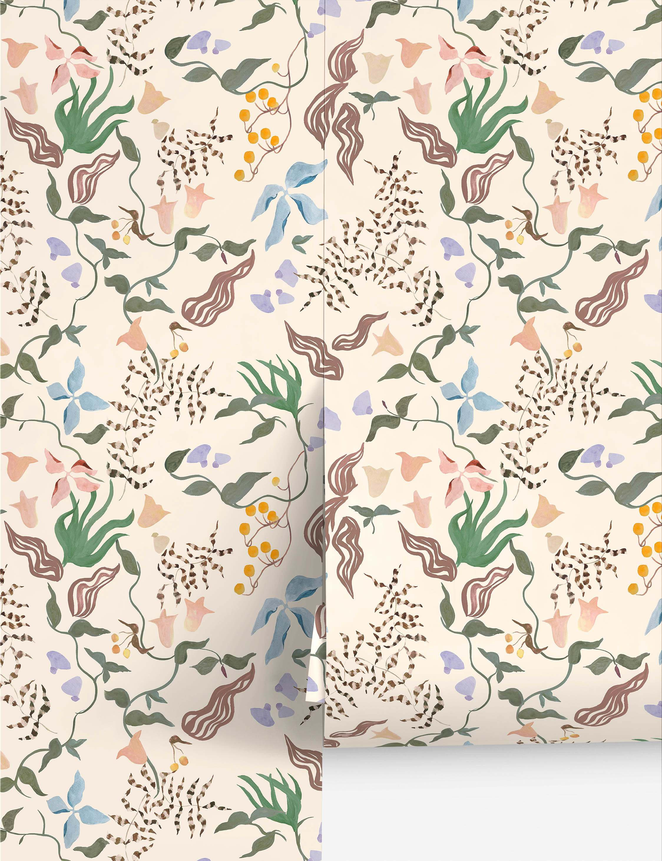 Untamed Garden Wallpaper Mural by Sarah Sherman Samuel | Lulu and Georgia 