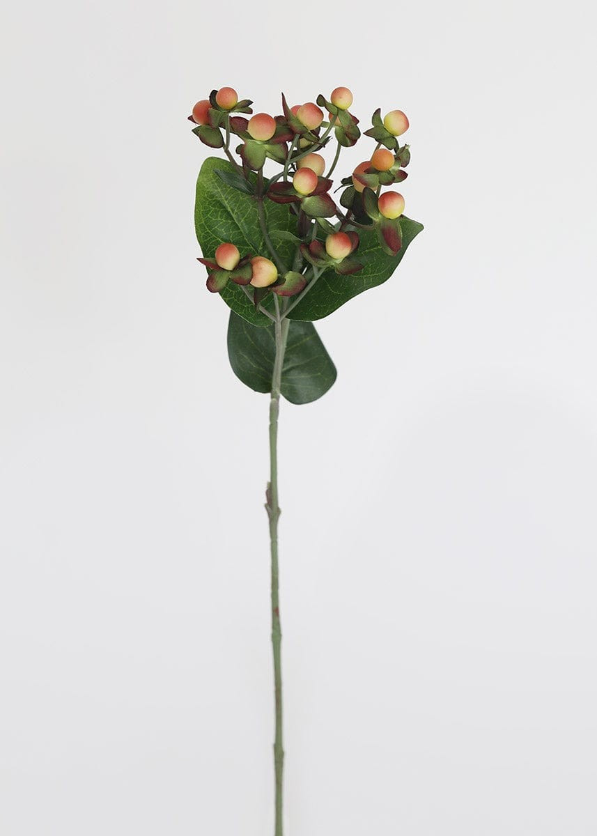 Red Pink Artificial Hypericum Berries - 22.5 | Afloral (US)