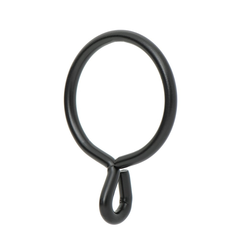 Ivilon Drapery Eyelet Curtain Rings - 1.7" Ring for Curtain Hook Pins, Set of 14 - Black | Amazon (US)