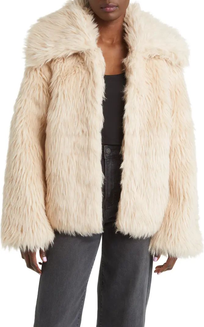 Oversize Collar Faux Fur Coat | Nordstrom