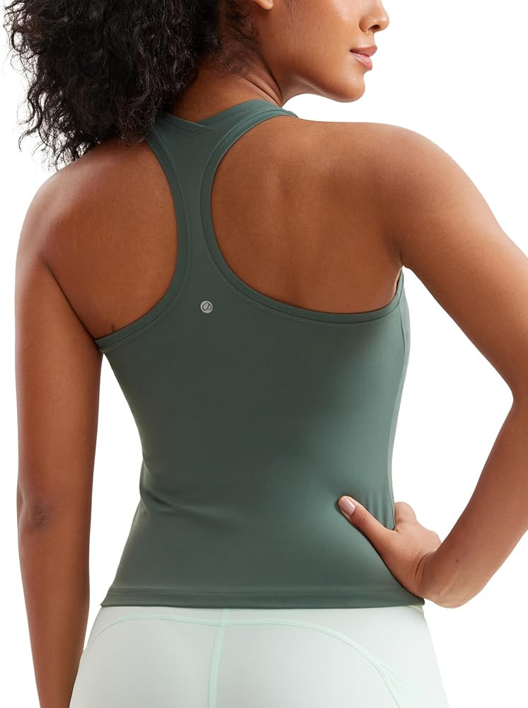 CRZ YOGA Butterluxe Racerback Workout Tank Tops for Women Tight Sleeveless Camisole Gym Athletic ... | Amazon (US)