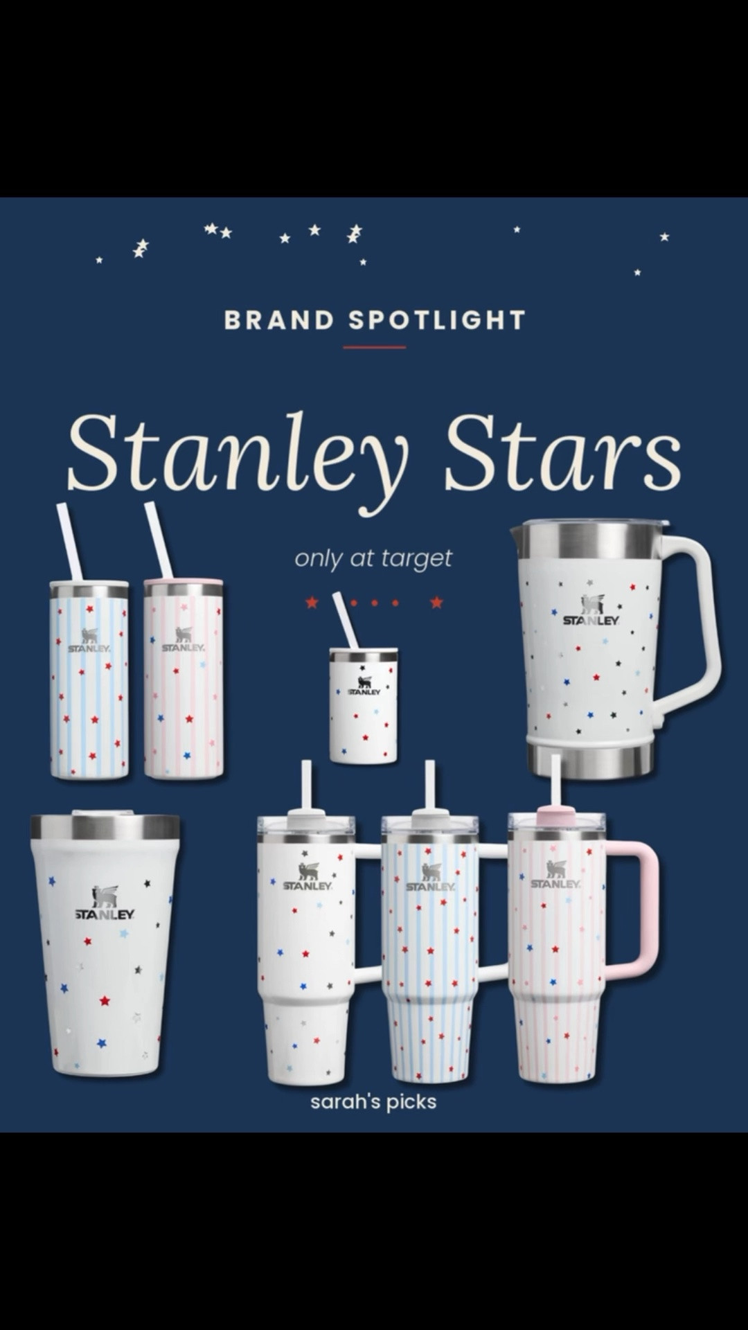 Target Exclusive Stanley Stars Collection 🇺🇸✨ The patriotic Stanley drop everyone is going to want this summer. These Target-exclusive cups are already selling fast and the red, white & blue star prints are SO good for Memorial Day, lake days, ball fields, beach trips, and summer errands. The striped Quenchers might be my favorite.
Target Stanley • patriotic Stanley • Stanley Quencher • Target finds • summer essentials • Memorial Day • lake day essentials • beach trip essentials • red white and blue • viral Target finds 
@Target #ad #Target

#LTKSeasonal #LTKfoodie #LTKHome