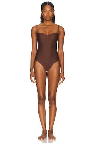 SKIMS Molded Underwire Bodysuit in Brown | FWRD 